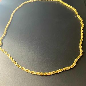 22’’ 10K Gold Diamond Cut Necklace